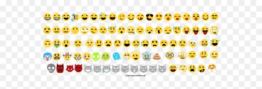 New Smiley Emojis 2018 With Vector - Happy,Emoji Vector