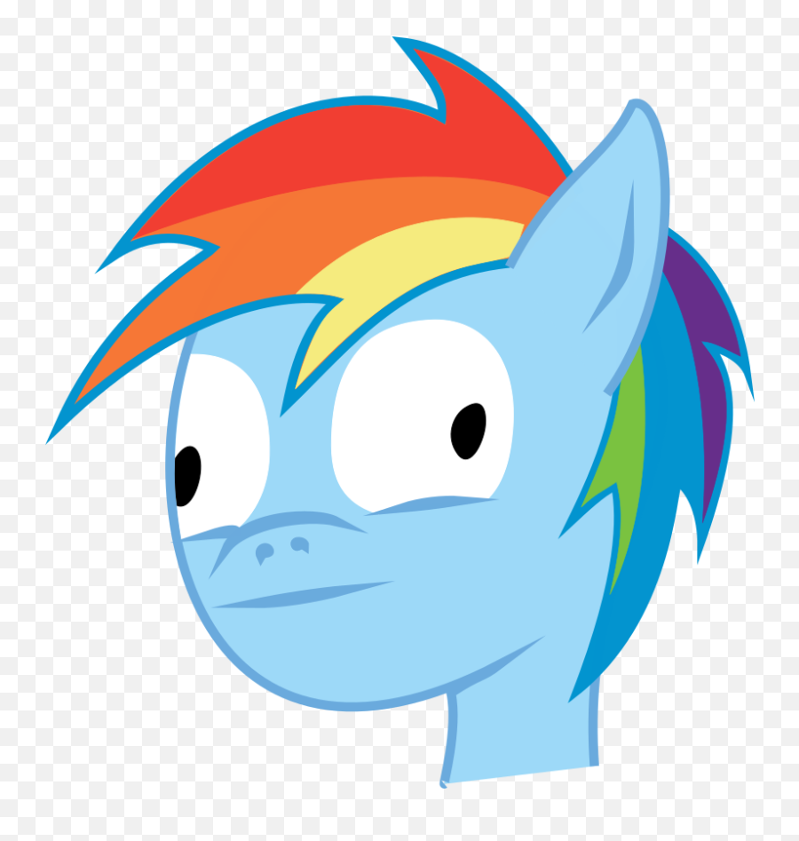 Derp Face Meme Transparent Image Png Arts - Rainbow Dash Derp Emoji,Derp Eye Emoticon