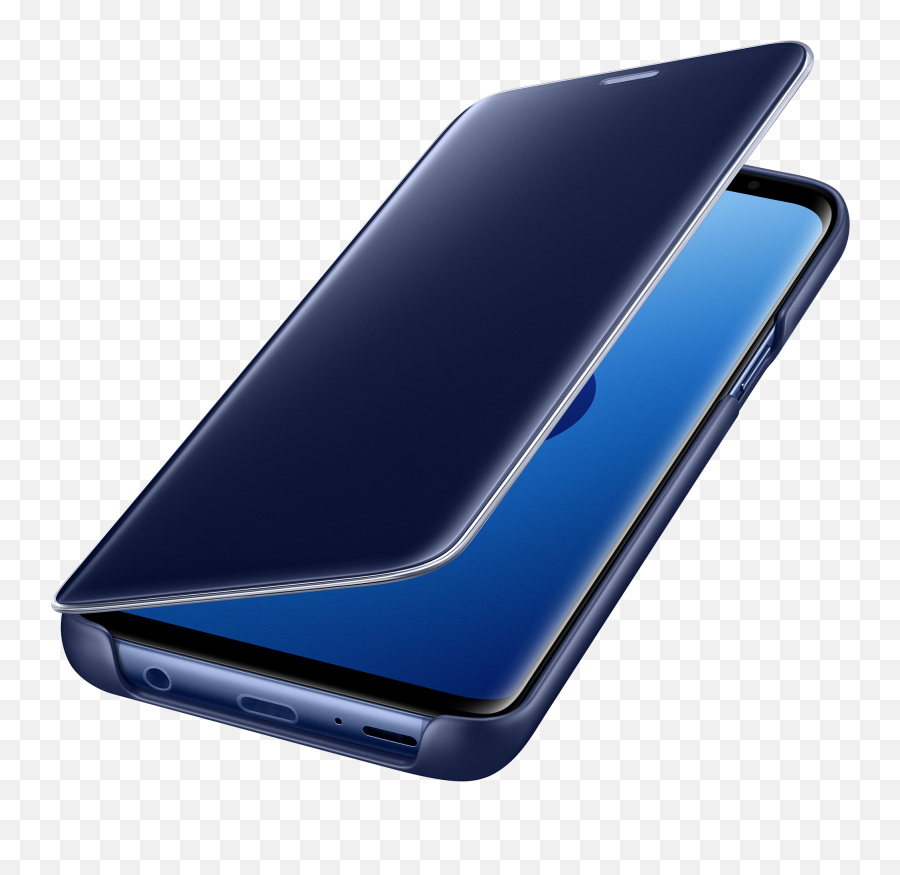 Samsung S - View Flip Cover Clear For Samsung Galaxy S9 Blue Samsung S9 Plus Flip View Cover Original Emoji,Samsng Glaxay S9 Plus Wont Send Emojis