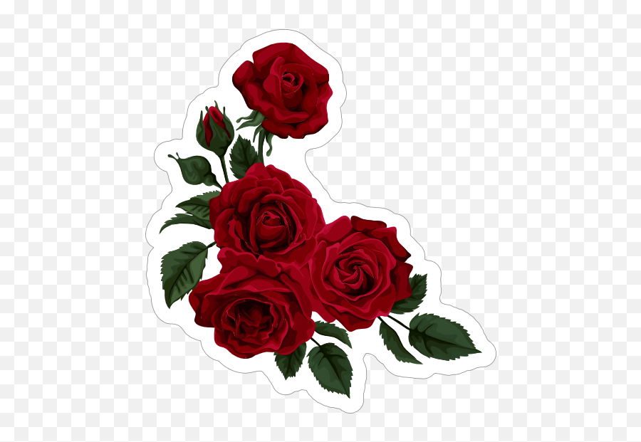 Wall Decals U0026 Stickers Select Size Red Rose On Black Car - Roses Stickers Emoji,Wastebasket Emoji