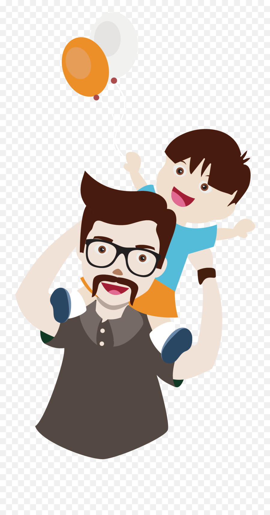 Download Dad And Sprite Father Cartoon Baby Son Clipart Png - Father Cartoon Images Hd Emoji,Cowboy Bandit Emoticon Sprite