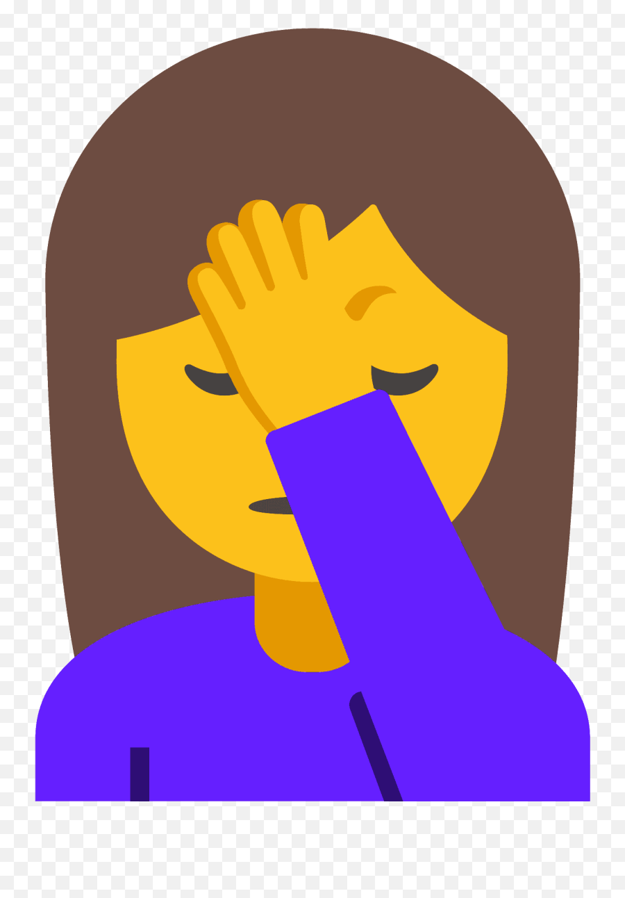 U200d Mulher Desesperada Com A Mão Na Testa - Face Palm Emoji Png,Emoticon Whatsapp Png Noiva