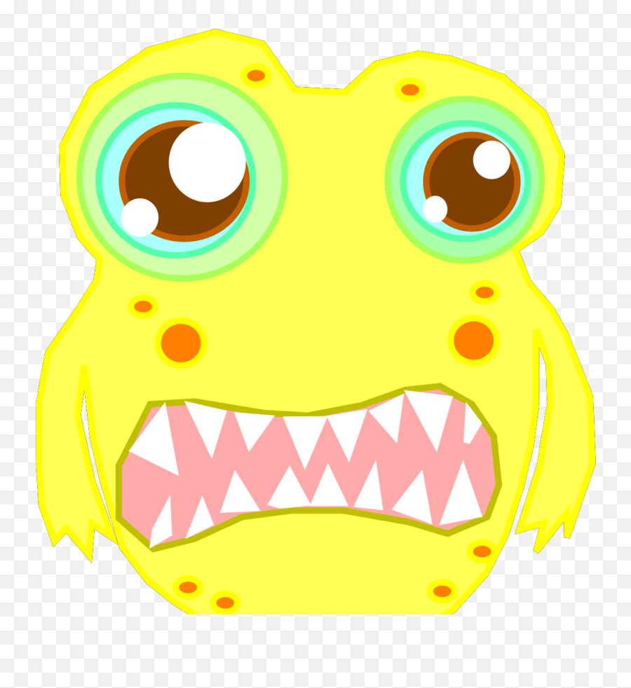 Yellow Monster Svg Vector Yellow Monster Clip Art - Svg Clipart Emoji,Yellow Alien Emoticon