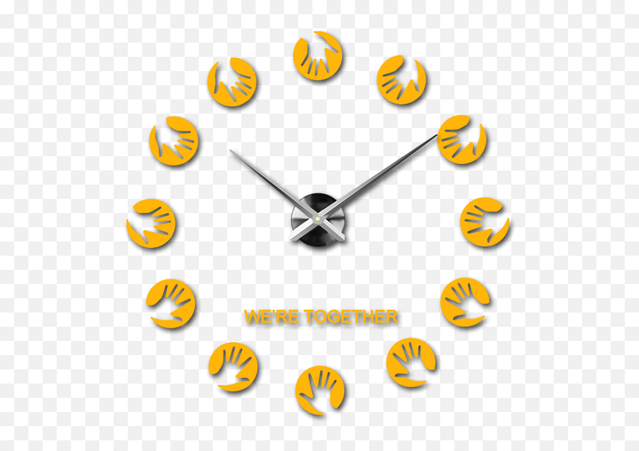 Wall Clock As Picture Own Production Clock Made Of Plastic - Vertical Emoji,Brick Wall Emoticon