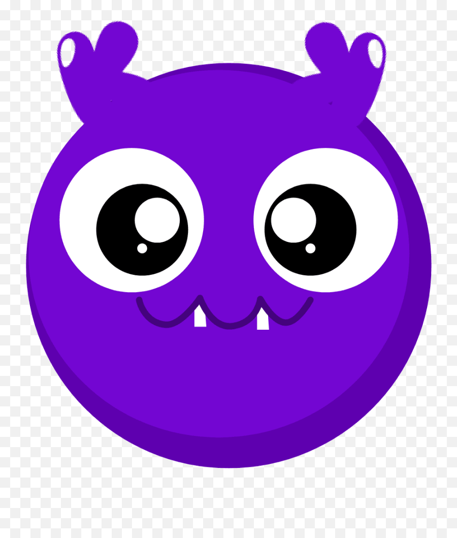 Фиолетовый эмодзи монстр. Outline Purple Monster Emoji.