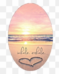 Beach Sunny Sun Sand Heart Sticker By Kimmytasset - Inhale Exhale With Heart Emoji,Inhale Emoji