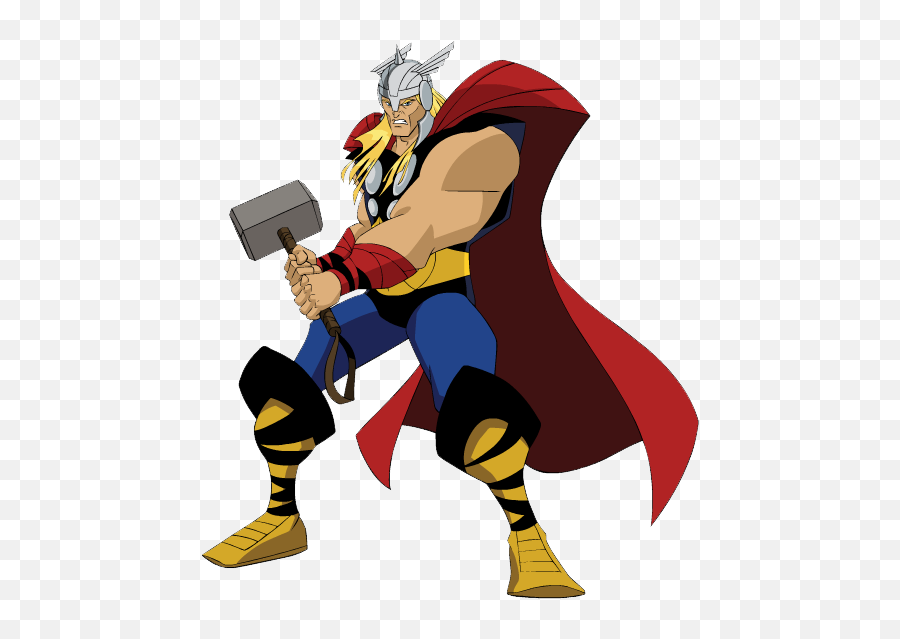 Thor Avengers Cartoon - Thor Avengers Cartoon Emoji,Mjolnir Emoji