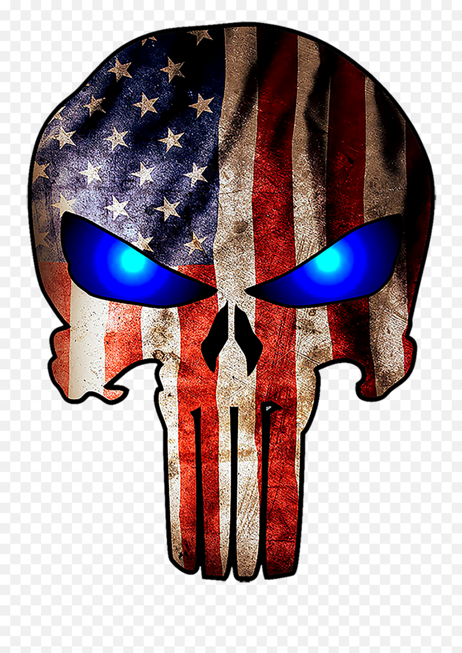 4 Pack - Punisher Skull Us Flag Emoji,America Flag Emoji