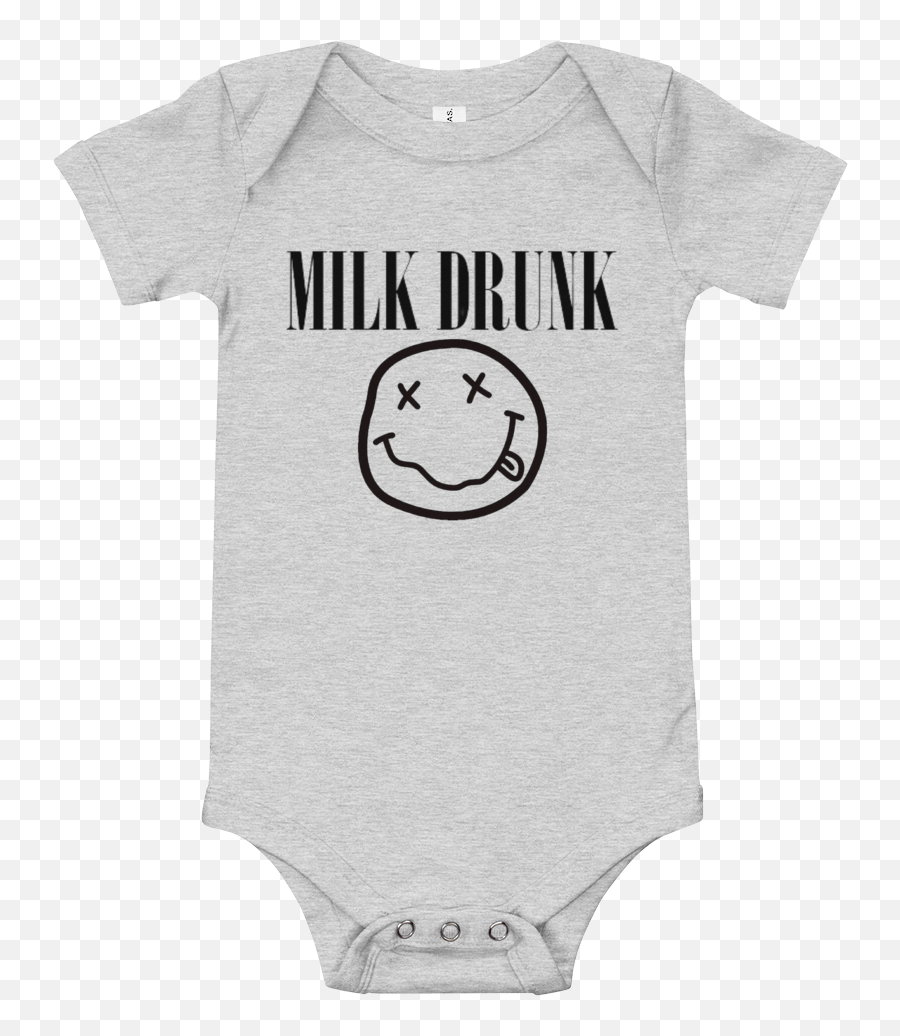 Baby Milk Drunk Onesie - Infant Bodysuit Emoji,Drunk Smiley Emoticon