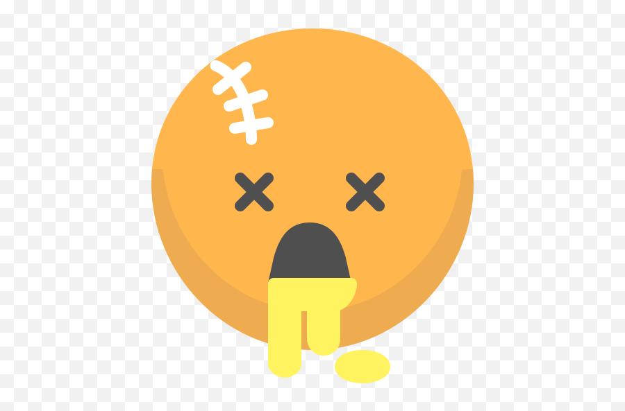 Dead Sick Emoji Emoticon Free Icon - Icon Sakit,Dead Emoji Png