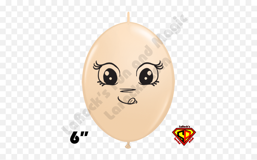 6 Inch Quick Link Alleah Blush Face Balloon Qualatex 25ct - Happy Emoji,Cute Blushing Emoticon