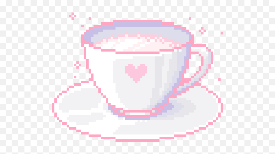 Pixel Art - Pixel Coffee Gif Transparent Emoji,Emoji Design Plush Saucer