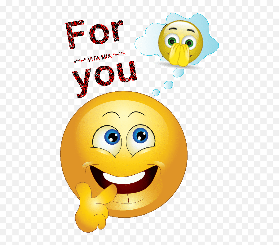 Animated Gif By Massimodesantics Animated Emoticons - Thinking Of You In Emoji,I Love You Emoji
