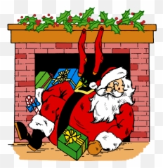 Clipart Houses Santas Clipart Houses Santas Transparent - Santa Down The Chimney Emoji,49er Emoji