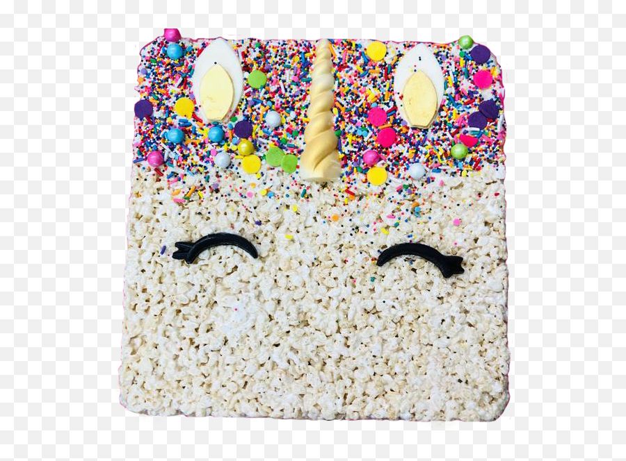 Unicorn Rice Krispy Cake - Dot Emoji,Unicorn Emoji Grande