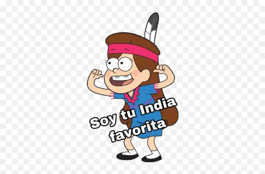 Gravity Falls Stickers For Whatsapp - Mabel Dressed As Indian Gravity Falls Emoji,Gravity Falls Emojis