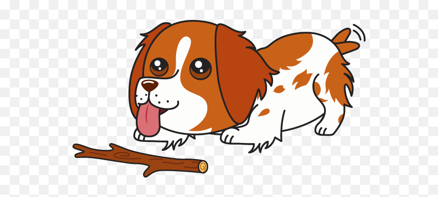 Honey The Brittany Spaniel By Ryan Maule - Cartoon Brittany Spaniel Png Emoji,Kik Yellow Bird Emoticon