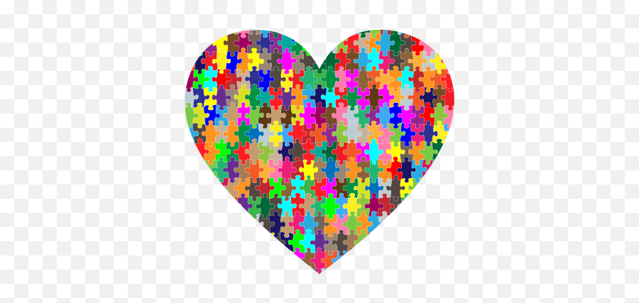 Colorful Puzzle Heart - Openclipart Pattern Autism Vector Png Emoji,Rain Bow Emoji Opuzzle