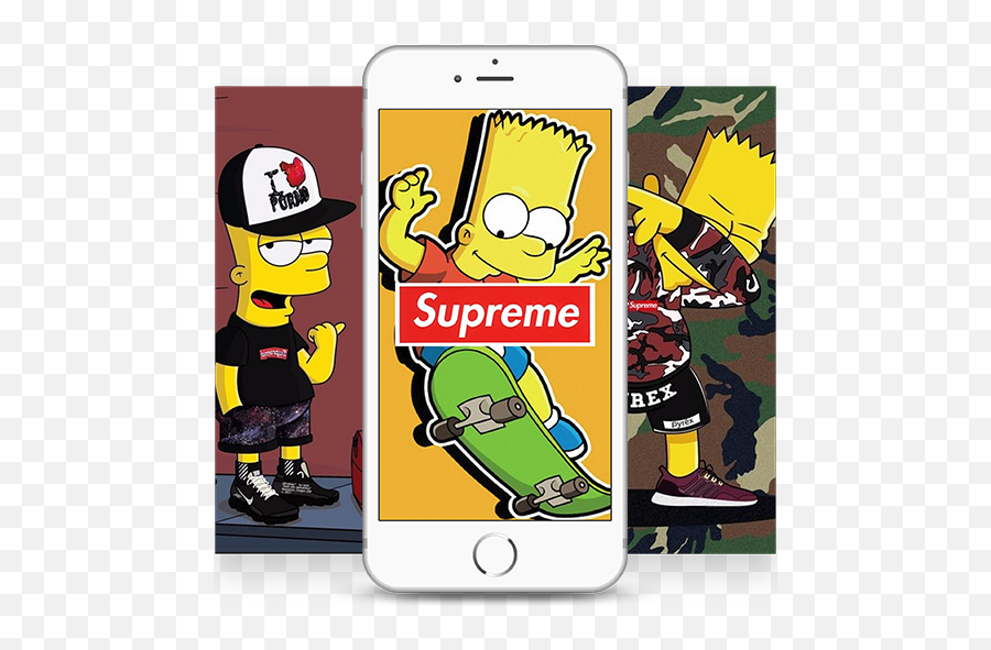 Gangster Simpsons Wallpaper Supreme - Supreme Box Emoji,Stephen Curry Emoji Keyboard