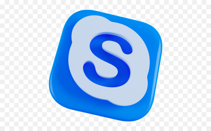 Skype Logo Free Icon Of Social Media 3d - Icon Skype 3d Png Emoji,Skype Emoticons For Work