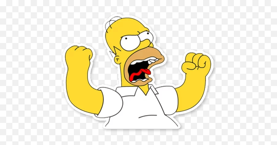 Telegram Personajes De - Ranting Cartoon Emoji,Homero Simpson Como Hacer Emoticon