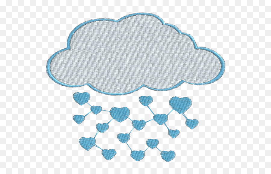 Png Coração Azul - Matriz De Bordado Nuvem Grátis Emoji,Coracao Azul Emoji Significa