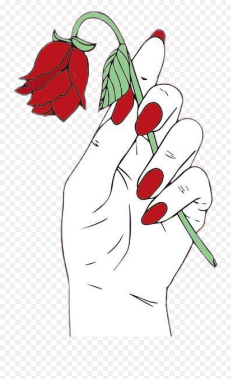 Fingers And Nails Sticker Challenge On Picsart - Guest House Emoji,Hold My Flower Emoticon Tumblr