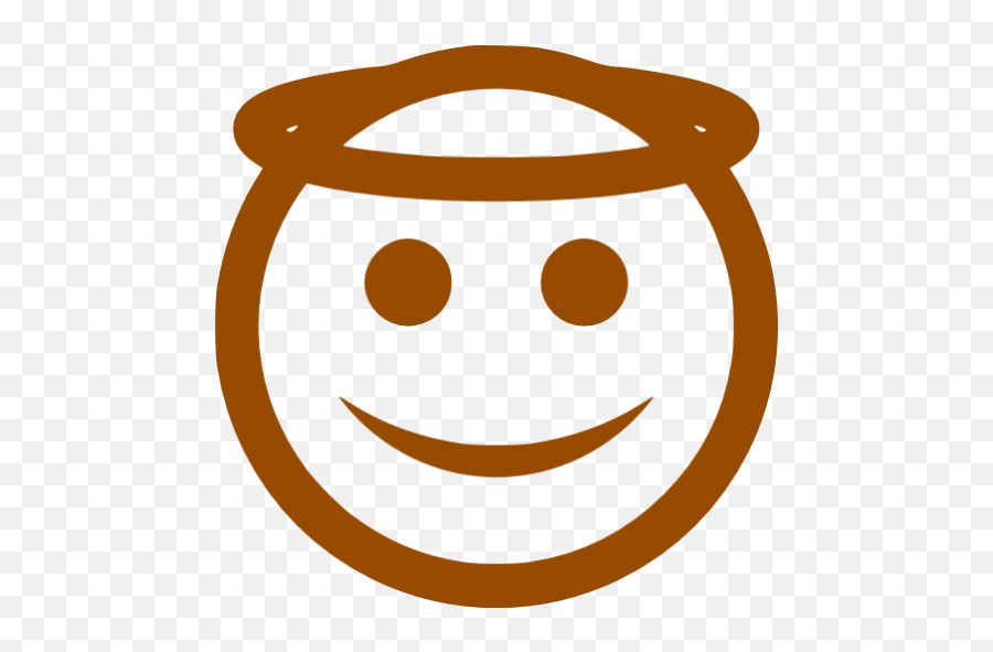 Brown Angel Icon - Free Brown Emoticon Icons Emoji,Emoticon Brow Wag