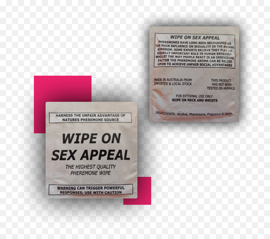 Pheromone Intimate Sex Appeal Wipes For - Horizontal Emoji,Sex Without Emotions