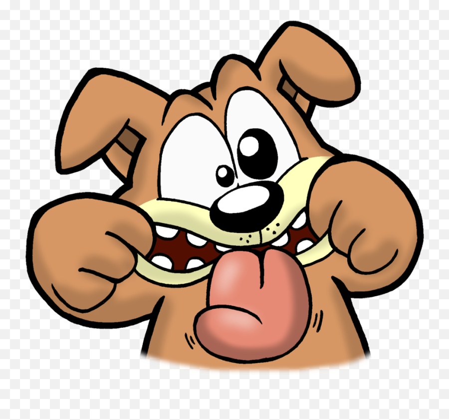 Animated Dog With Silly Face - Silly Clipart Emoji,Silly Face Emoticons