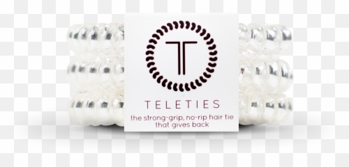 Teleties Small Hair Ties Crystal Clear Emoji,Tiny Fish Emoji