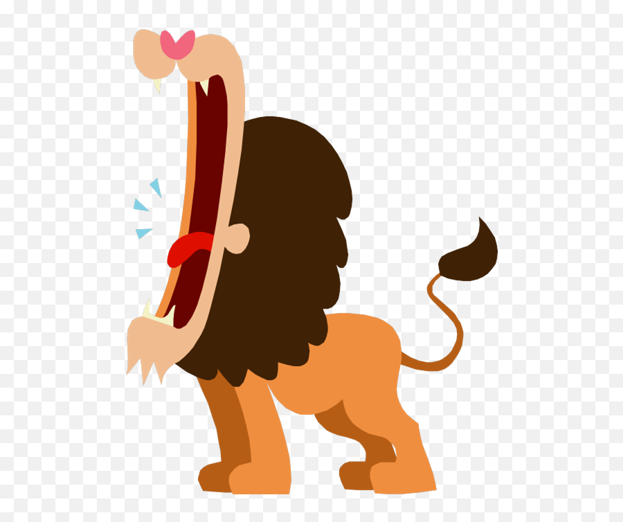 Roar Clipart Loud - Lion Roaring Cartoon Gif Png Download Emoji,Shifty Eye Emoticon Gif