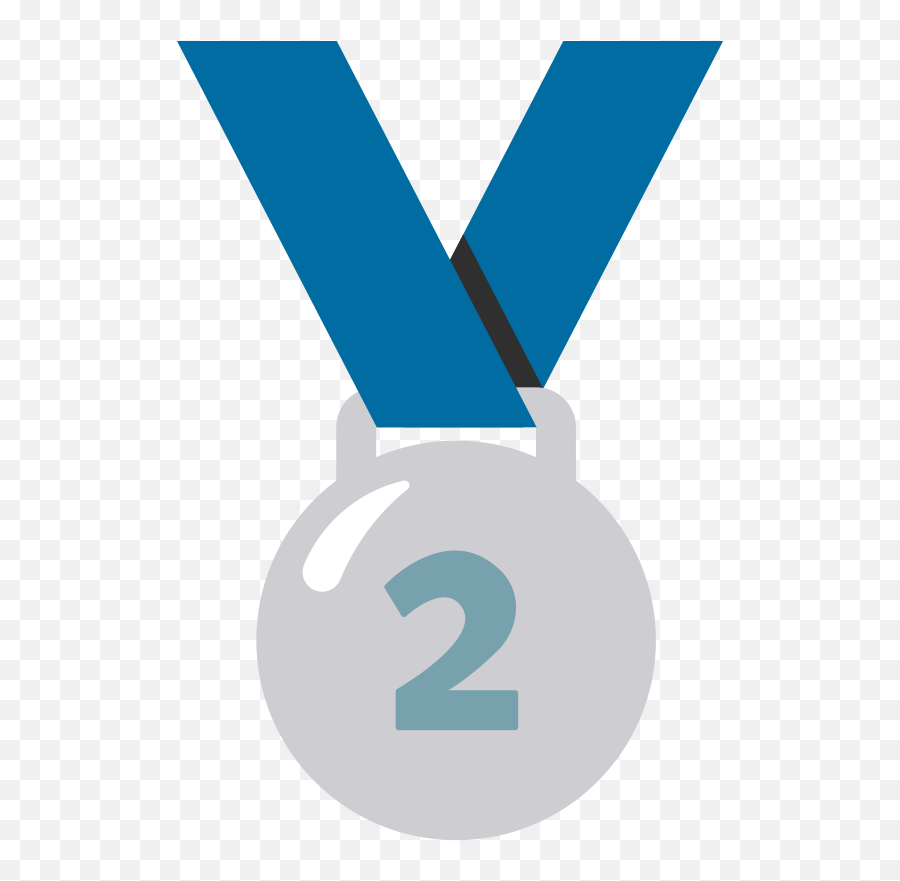 2nd Place Medal Emoji - Medalla De Plata Dibujo,1st Emoji