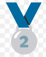 2nd Place Medal Emoji - Medalla De Plata Dibujo,1st Emoji