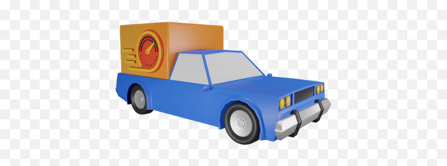 Premium Fast Delivery 3d Illustration Download In Png Obj Emoji,Car Going Fast Emoji