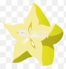 Star Fruit Cut - Mind The Graph Emoji,Evergreen Trees Emoji