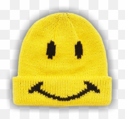 Chinatown Market Smiley Knitted Beanie U0027yellowu0027 Goat Emoji,Cat Emoticon Wave