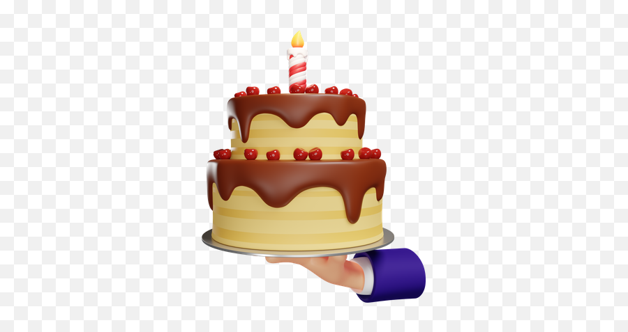 Hand Holding Cake 3d Illustrations Designs Images Vectors Emoji,Emoji For Birthday Cake