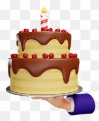 Hand Holding Cake 3d Illustrations Designs Images Vectors Emoji,Emoji For Birthday Cake