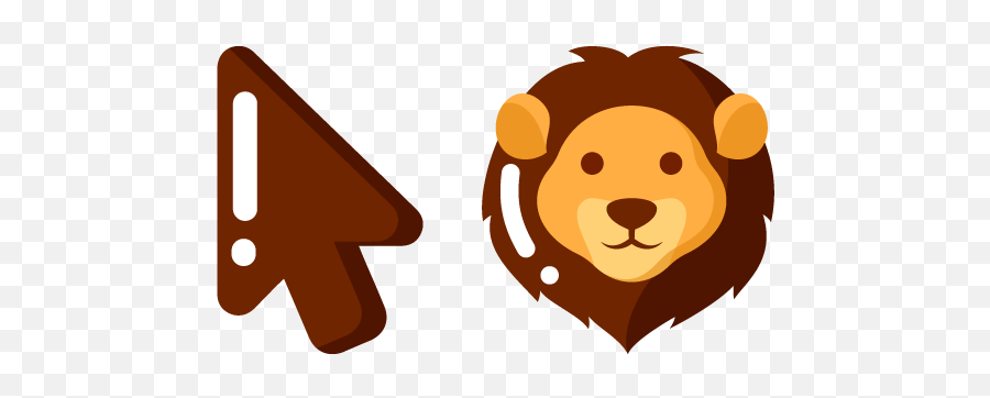 Minimal Lion Cursor U2013 Custom Cursor Emoji,Emoji With Maracas