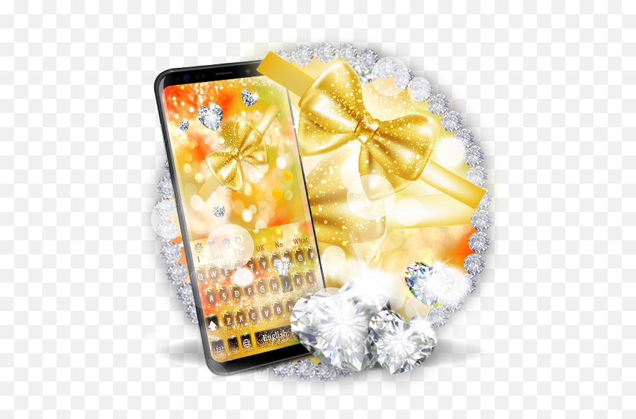 Gilded Bow Shiny Diamond - Google Play Smartphone Emoji,Gold Ribbon Emoji