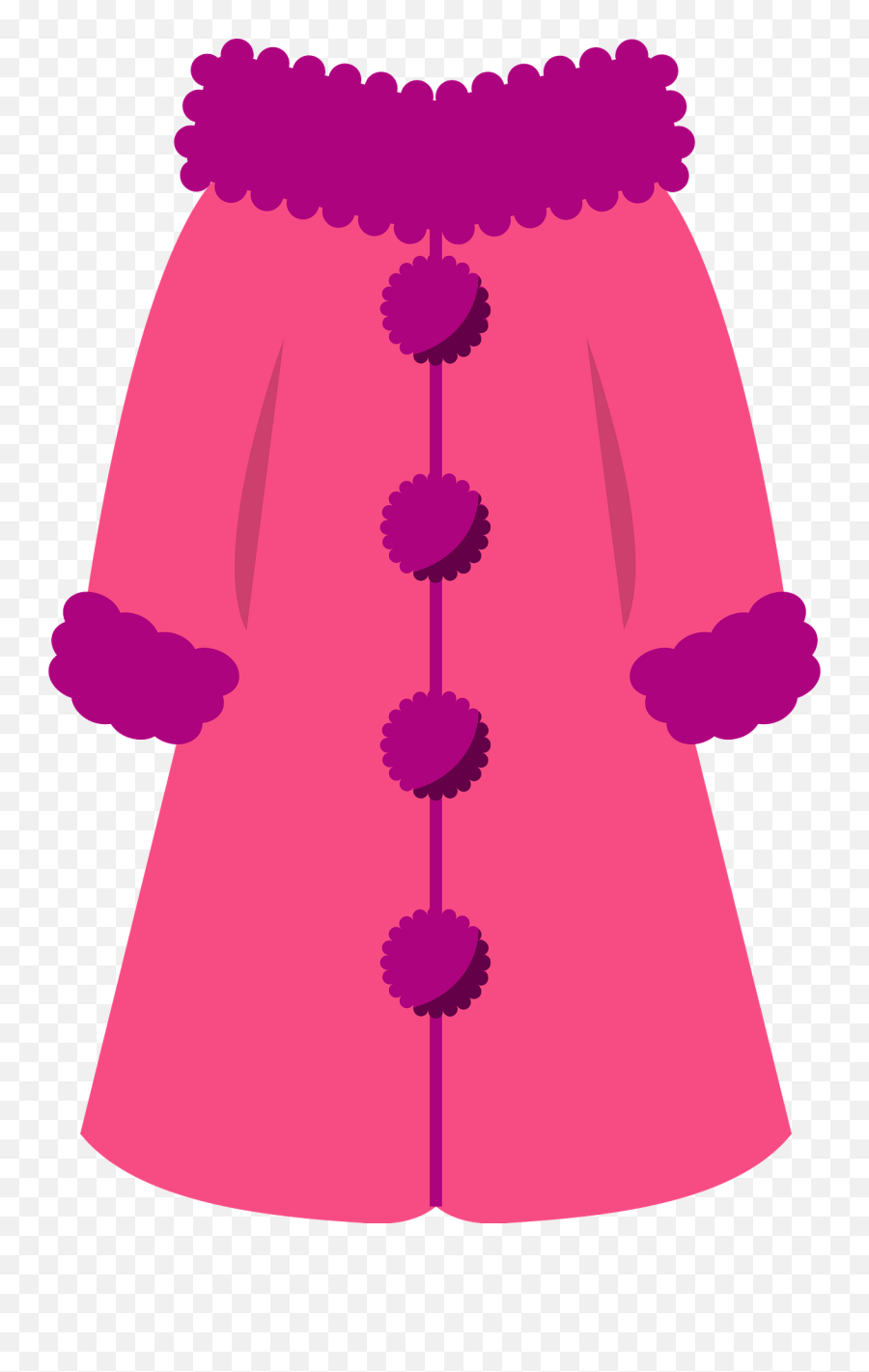 Pink Coat Clipart Free Download Transparent Png Creazilla - Pink Winter Coat Clipart Emoji,Trench Coat Emoji