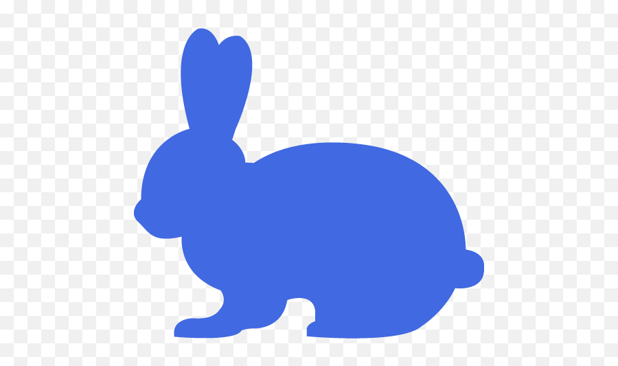 Royal Blue Rabbit 2 Icon - Free Royal Blue Animal Icons Blue Bunny Png Transparent Emoji,Facebook Rabbit Emoticon