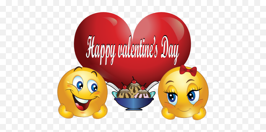 Happy Valentine Smiley Emoticon Clipart I2clipart - Emoji,Valentine Emoticon