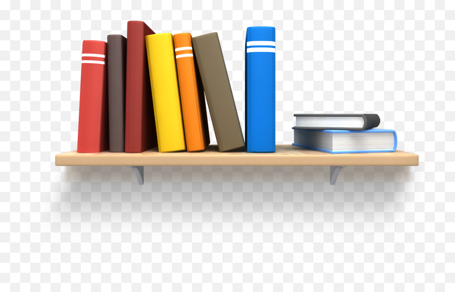 Download Books Transparent Shelf Png - Books On A Bookshelf Emoji,Books Emoji Png