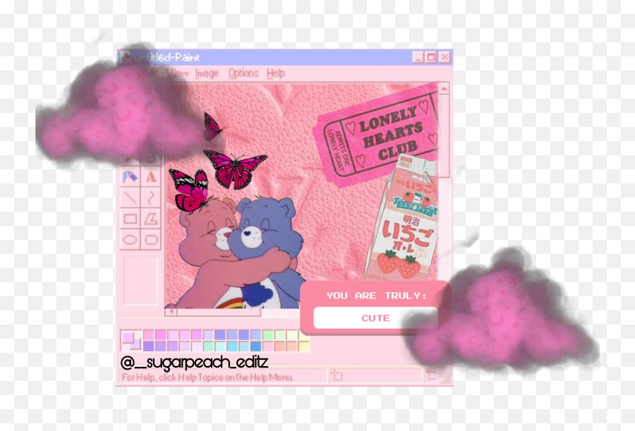 Aesthetic Carebears Sticker - Marina And The Diamonds Stickers Emoji,Peach Emoji Plush