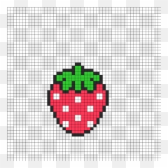 Cute Strawberry Perler Bead Pattern - Kawaii Perler Bead Patterns Emoji,Watermelon Slice Emoji Meaning
