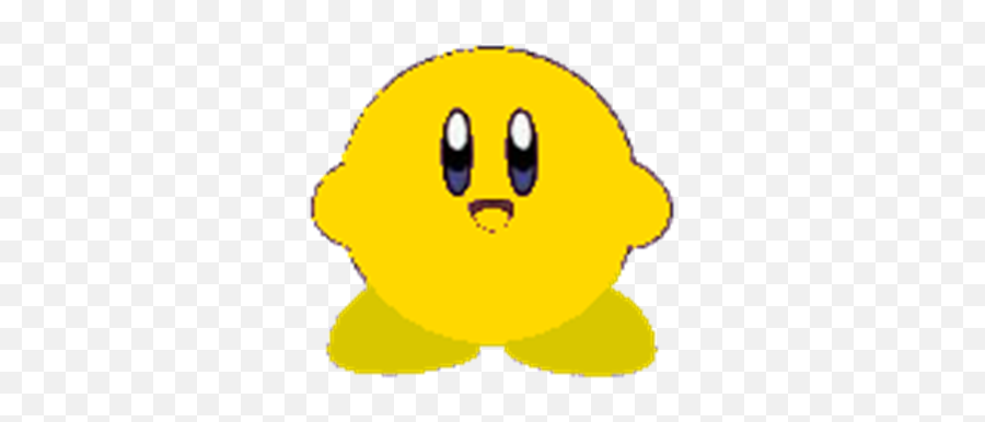 Yellow Kirby - Roblox Happy Emoji,Kirby Emoticon