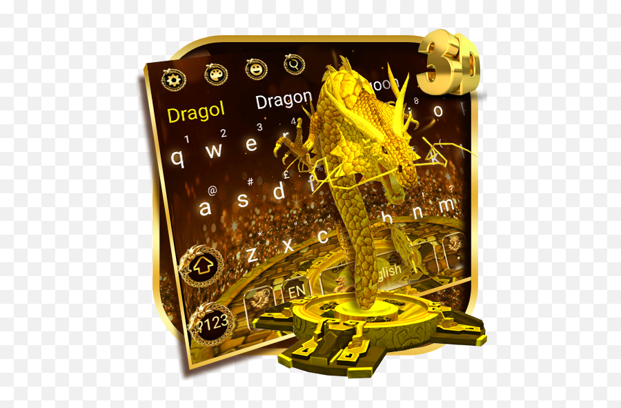 3d Gold Dragon U2013 Google Playu0027 - Art Emoji,Emoji Tripple Hearts