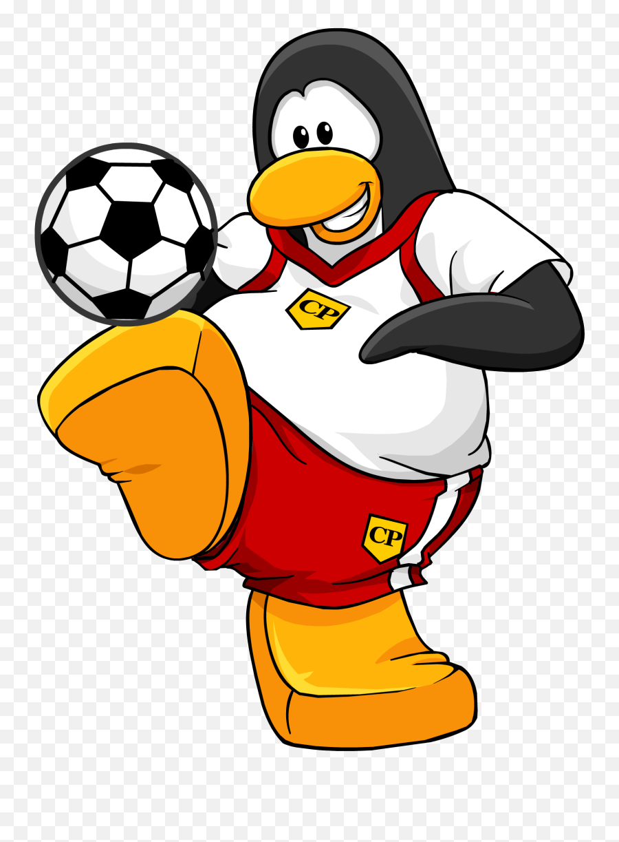 Penguin Clipart Sport - Club Penguin Soccer Png Emoji,Soccer Player Emoji